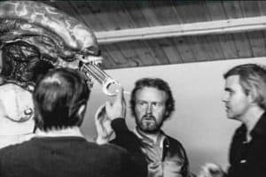 H.R. Giger Ridley Scott Alien 1979 Film behind the scenes model
